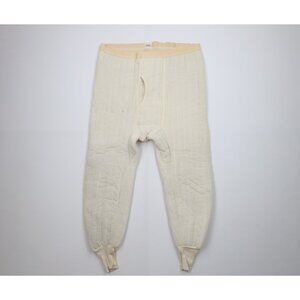 Vtg 40s 50s BVD Mens L Distressed Thermal Waffle Knit Lined Insulated Pants USA